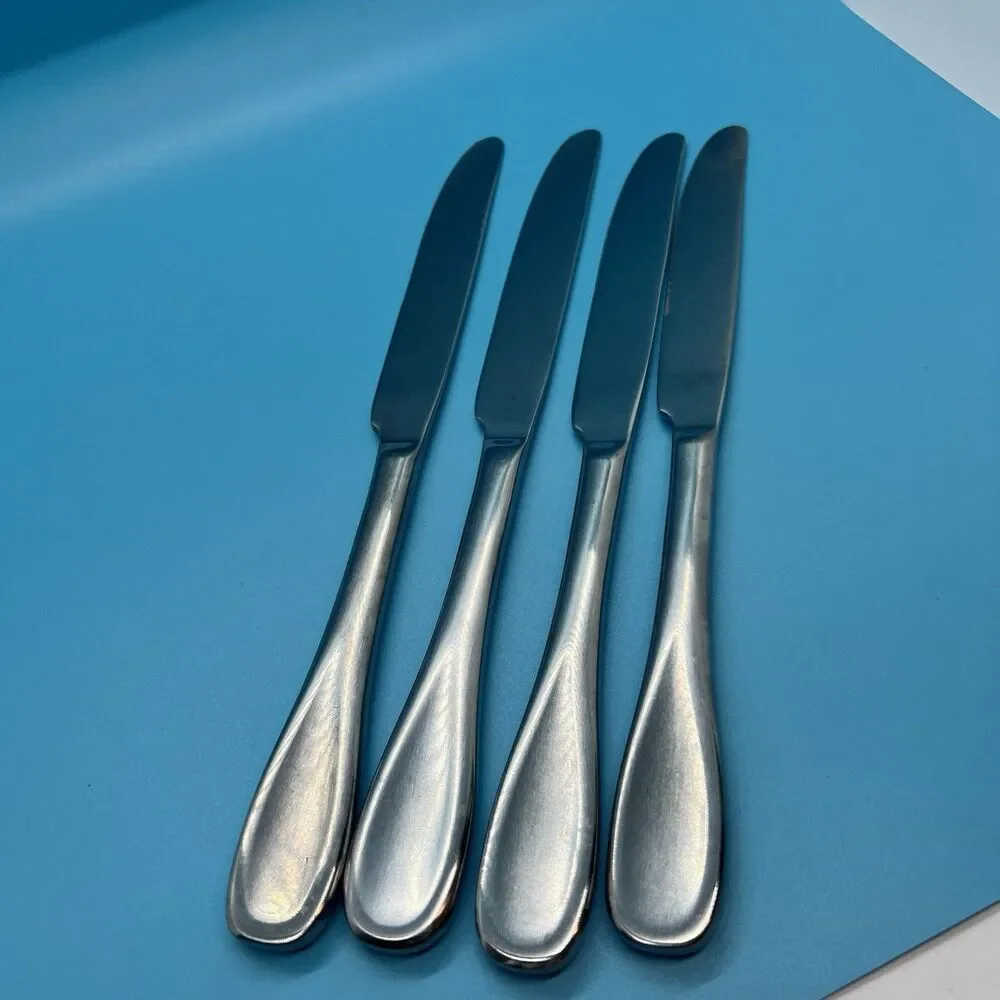 4 dinner knives knife Oneida Aptitude 90-212 Stainless Flatware silverware